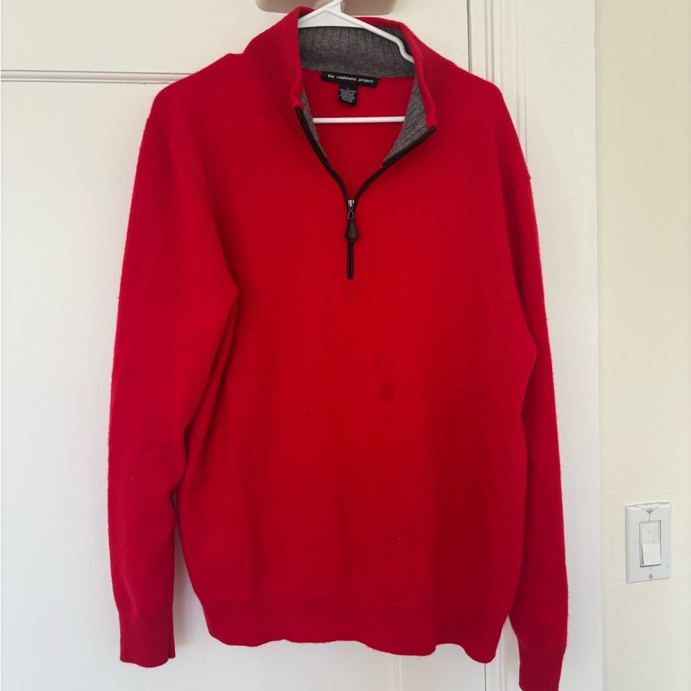 Red cashmere sweater